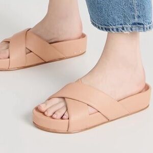 Beek Rhea beach color leather Sandals size 11 women retail $250